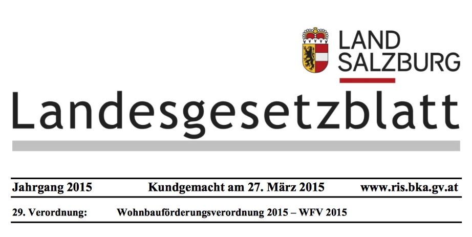 Salzburger Wohnbauförderungsgesetz 2015