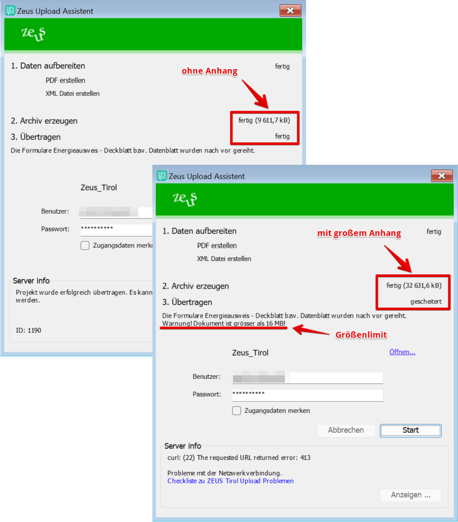 PDF Datei mit Anhang und ohne Anhang 

Upload