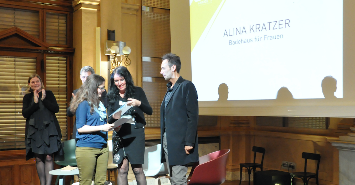 GAD Awards 2017 Preisträgerin Alina Kratzer TU Graz für das Projekt Ein Badehaus für Frauen