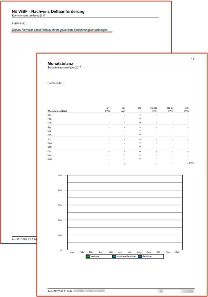 leere Formulare und Hinweise
