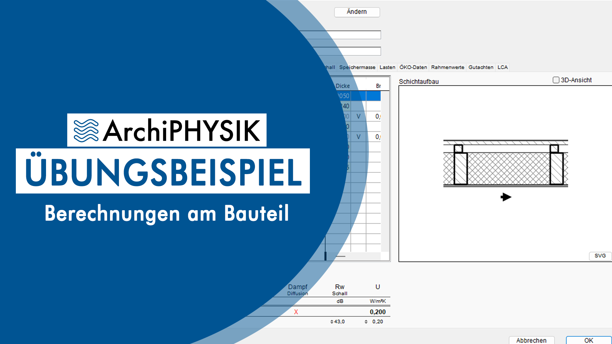 ArchiPHYSIK Übungsbeispiel 3: Berechnungen am Bauteil durchführen